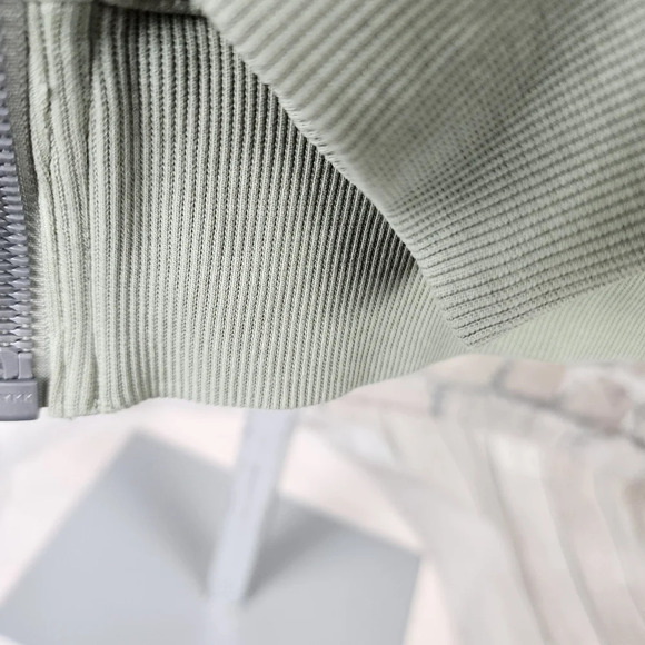 Athleta Farallon Knit Bomber Jacket Zip Front Fern Green Size XS - Picture 14 of 16